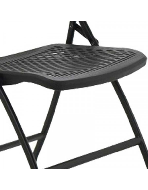 Chaise pliante polypropylène Polyclass noire – Image 2