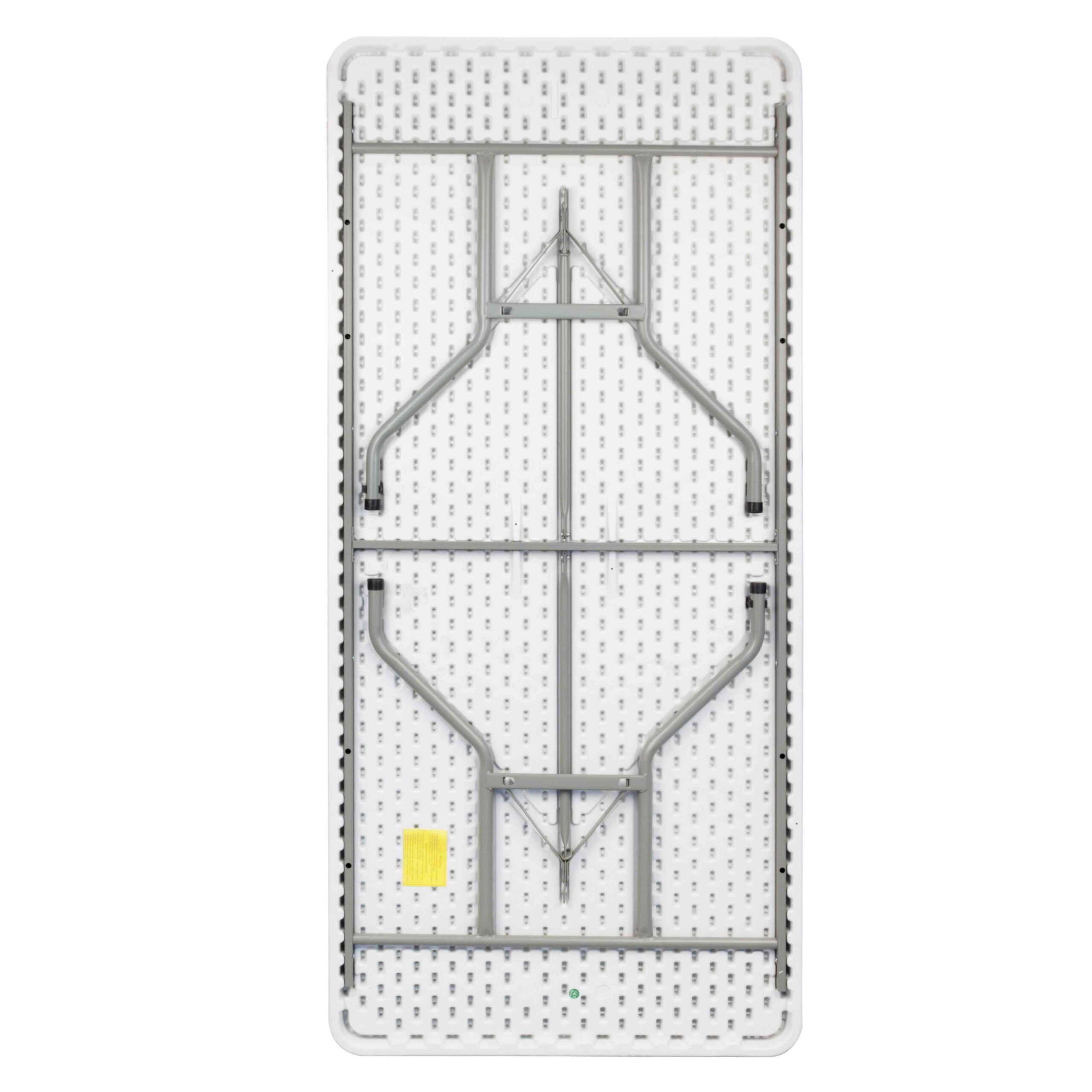 Table pliante rectangulaire 200x90cm (blanc) – Image 2
