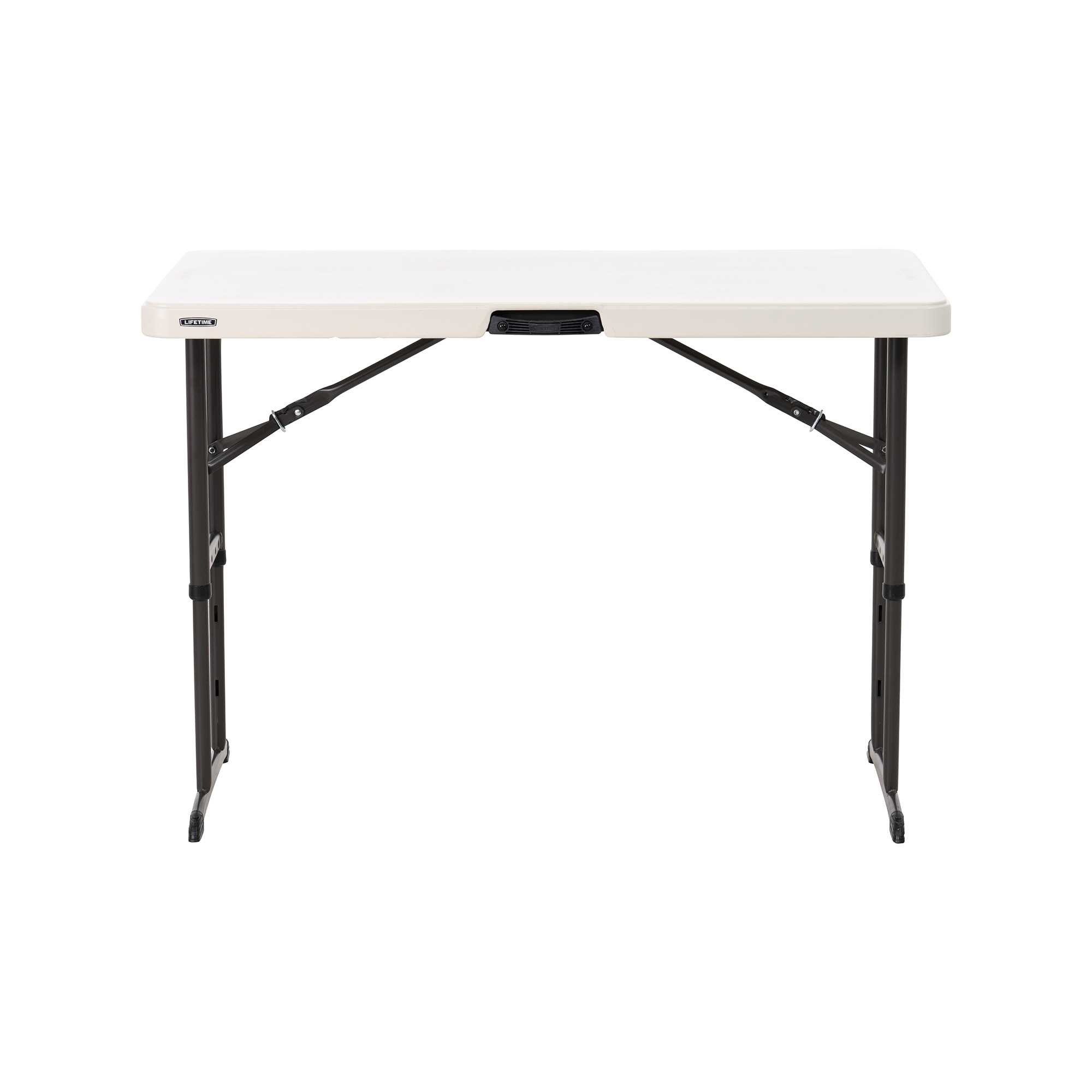 Table pliante traiteur rectangulaire réglable en hauteur 122 x 61 (beige) NESTING – Image 3