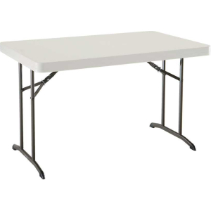 Table pliante rectangulaire 122cm (blanc)