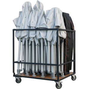 Chariot EXCLUSIF pour 6 tentes 3x3 m, 3 tentes 3x4,5 m ou 2 tentes 3x6 m