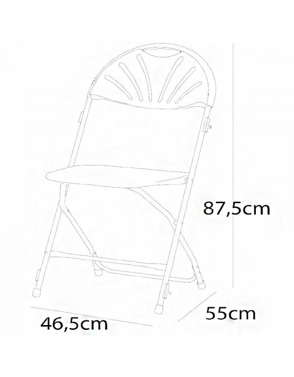 Chaise pliante Palme accrochable- Anthracite – Image 5
