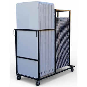 Chariot EXCLUSIF pour 10 tables + 60 chaises