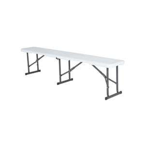 Banc valise blanc 180 cm en polyéthylène HDPE - LIFETIME