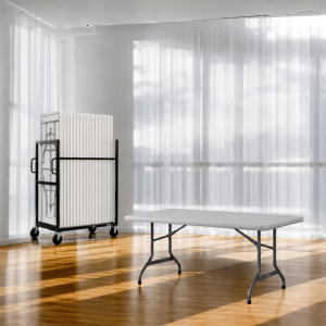 Chariot EXCLUSIF pour 20 tables stockage verticale 183x76 épaisseur 4.5 ou 5.5 cm