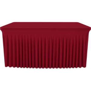 Housse plissée pour table rectangulaire 122x76 cm lycra 210 gr/m²
