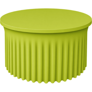 Housse plissée pour table ronde Ø122 cm lycra 210 gr/m²