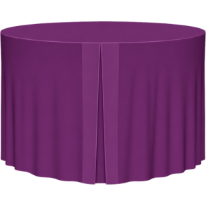 Nappe tombante simple pour table ronde Ø180 cm lycra 210 gr/m²